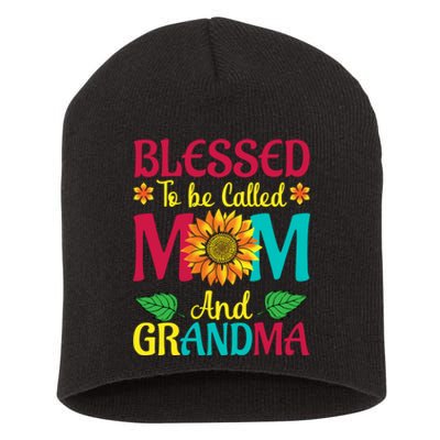 Blessed To Be Called Mom Grandma Great Grandma MotherS Short Acrylic Beanie