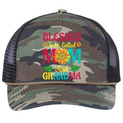 Blessed To Be Called Mom Grandma Great Grandma MotherS Retro Rope Trucker Hat Cap