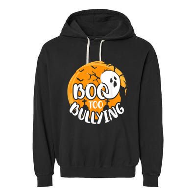 Boo To Bullying Prevention Unity Day Halloween Ghost Garment-Dyed Fleece Hoodie