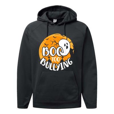 Boo To Bullying Prevention Unity Day Halloween Ghost Performance Fleece Hoodie