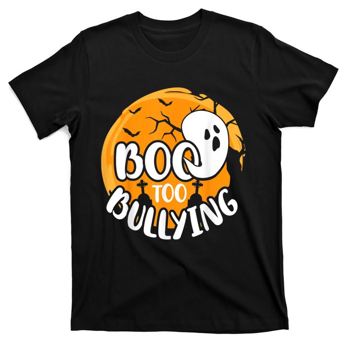 Boo To Bullying Prevention Unity Day Halloween Ghost T-Shirt