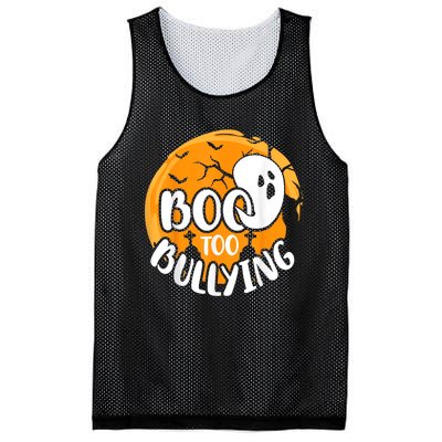 Boo To Bullying Prevention Unity Day Halloween Ghost Mesh Reversible Basketball Jersey Tank