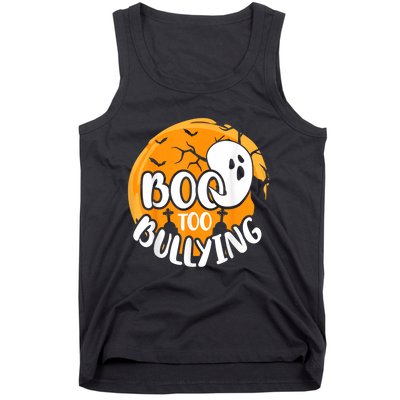 Boo To Bullying Prevention Unity Day Halloween Ghost Tank Top