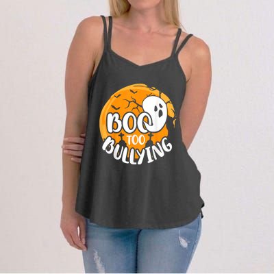 Boo To Bullying Prevention Unity Day Halloween Ghost Women's Strappy Tank