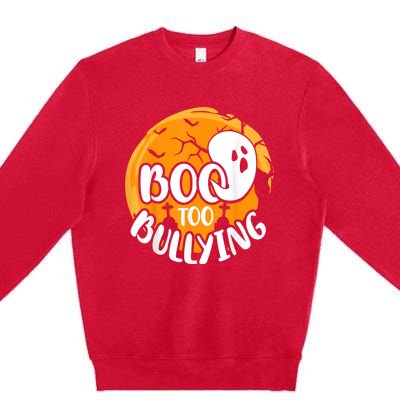 Boo To Bullying Prevention Unity Day Halloween Ghost Premium Crewneck Sweatshirt