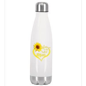 Blessed To Be Called Mimi Sunflower Grandma Meaningful Gift Stainless Steel Insulated Water Bottle