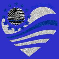 Back The Blue Heart With Sunflower Thin Blue Line Cool Gift 16 in Basic Backpack