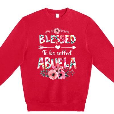 Blessed To Be Called Abuela Funny Abuela Mothers Day Premium Crewneck Sweatshirt