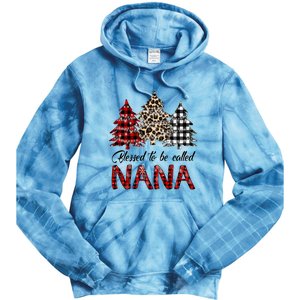 Blessed To Be Called Nana Christmas Pine Tree MotherS Day Tie Dye Hoodie