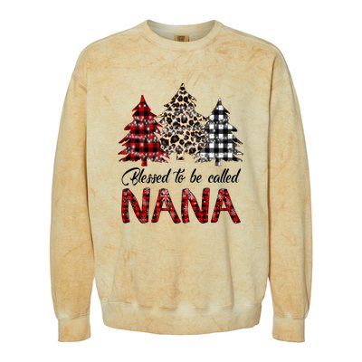 Blessed To Be Called Nana Christmas Pine Tree MotherS Day Colorblast Crewneck Sweatshirt