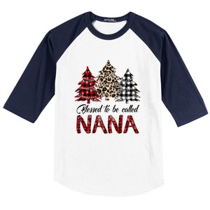 Blessed To Be Called Nana Christmas Pine Tree MotherS Day Baseball Sleeve Shirt