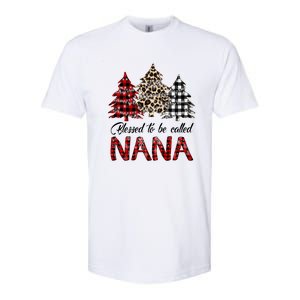 Blessed To Be Called Nana Christmas Pine Tree MotherS Day Softstyle CVC T-Shirt