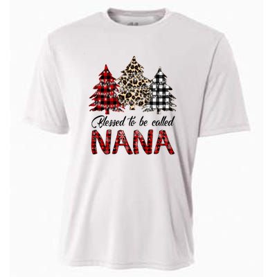 Blessed To Be Called Nana Christmas Pine Tree MotherS Day Cooling Performance Crew T-Shirt