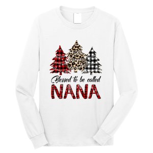 Blessed To Be Called Nana Christmas Pine Tree MotherS Day Long Sleeve Shirt