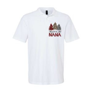 Blessed To Be Called Nana Christmas Pine Tree MotherS Day Softstyle Adult Sport Polo