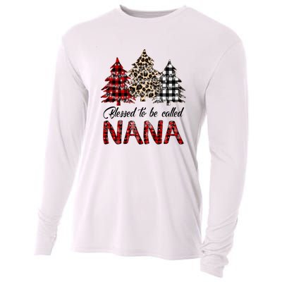 Blessed To Be Called Nana Christmas Pine Tree MotherS Day Cooling Performance Long Sleeve Crew