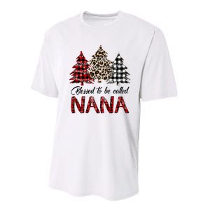 Blessed To Be Called Nana Christmas Pine Tree MotherS Day Performance Sprint T-Shirt