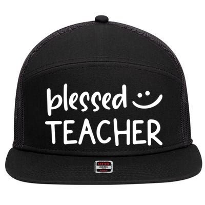 Blessed Teacher 7 Panel Mesh Trucker Snapback Hat