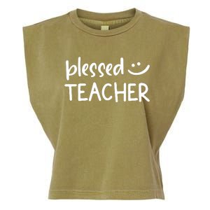 Blessed Teacher Garment-Dyed Women's Muscle Tee