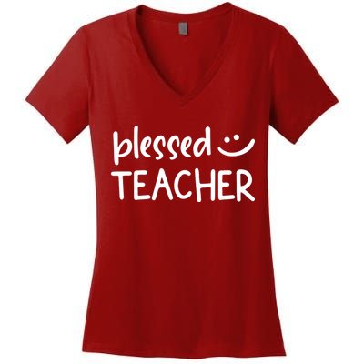 Blessed Teacher Women's V-Neck T-Shirt
