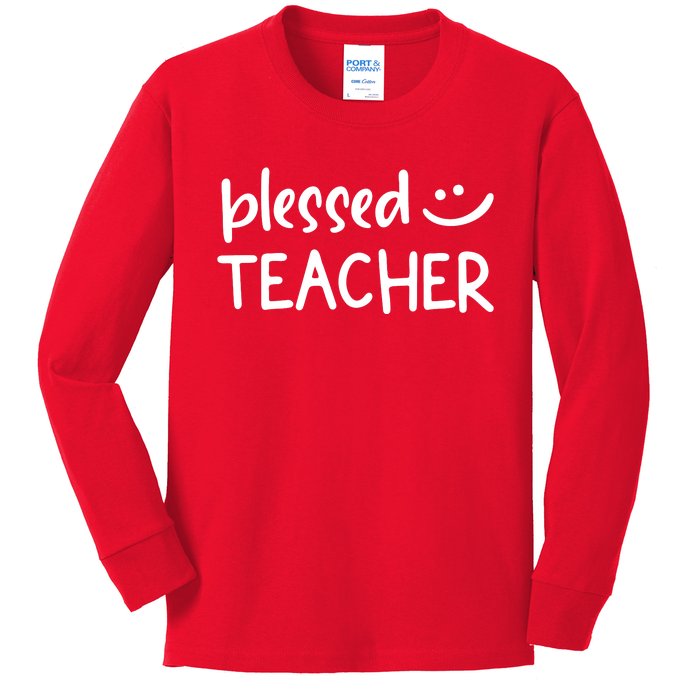 Blessed Teacher Kids Long Sleeve Shirt