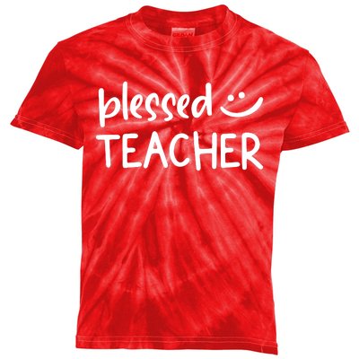 Blessed Teacher Kids Tie-Dye T-Shirt