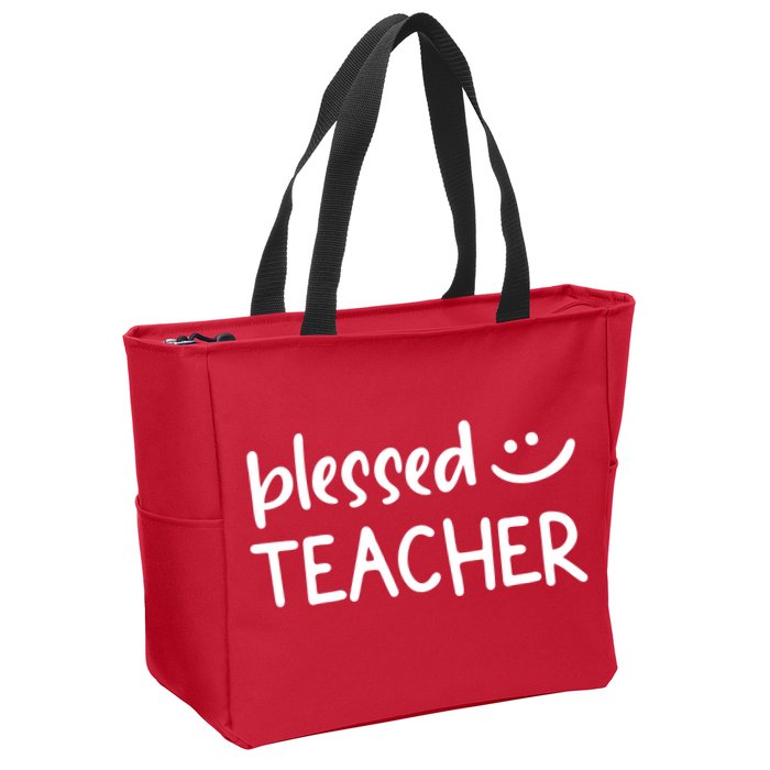 Blessed Teacher Zip Tote Bag