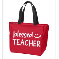 Blessed Teacher Zip Tote Bag