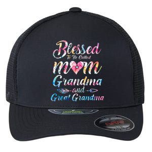 Blessed To Be Called Mom Grandma Great Grandma MotherS Day Flexfit Unipanel Trucker Cap