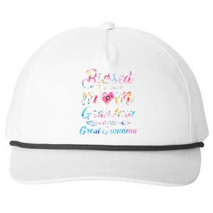 Blessed To Be Called Mom Grandma Great Grandma MotherS Day Snapback Five-Panel Rope Hat