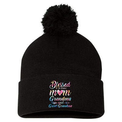 Blessed To Be Called Mom Grandma Great Grandma MotherS Day Pom Pom 12in Knit Beanie