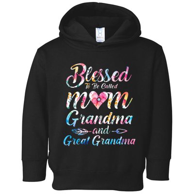 Blessed To Be Called Mom Grandma Great Grandma MotherS Day Toddler Hoodie