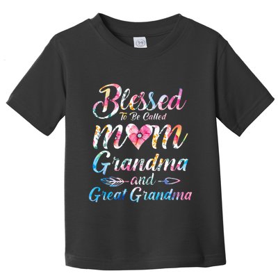 Blessed To Be Called Mom Grandma Great Grandma MotherS Day Toddler T-Shirt