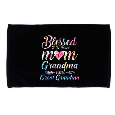 Blessed To Be Called Mom Grandma Great Grandma MotherS Day Microfiber Hand Towel