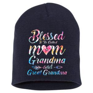 Blessed To Be Called Mom Grandma Great Grandma MotherS Day Short Acrylic Beanie