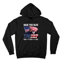 Back The Blue Trump 2024 Police American Flag Thin Blue Line Hoodie