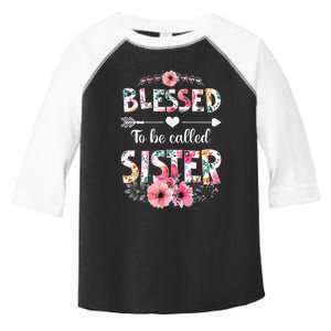 Blessed To Be Called Sister Funny Sister Mothers Day Toddler Fine Jersey T-Shirt