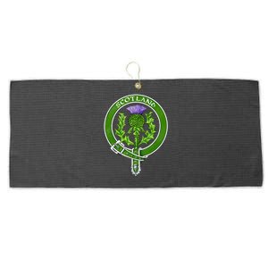 Belted Thistle Badge Of Scotland Large Microfiber Waffle Golf Towel