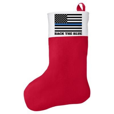 Back The Blue Police Support Thin Blue Line Felt Holiday Christmas Stocking