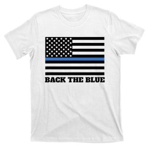 Back The Blue Police Support Thin Blue Line T-Shirt