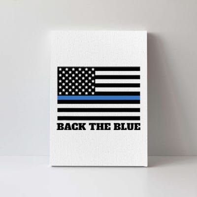 Back The Blue Police Support Thin Blue Line Canvas