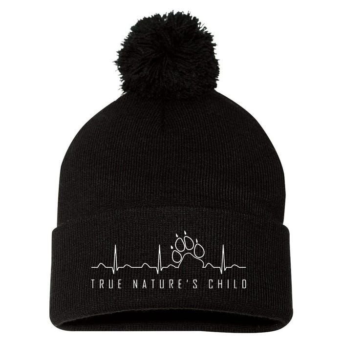 Born To Be Wild Pom Pom 12in Knit Beanie