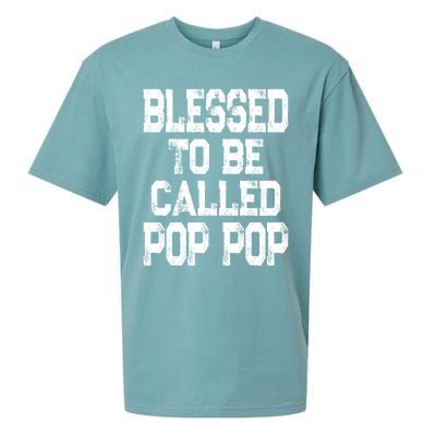 Blessed To Be Called Pop Pop Grandpa Gift Meaningful Gift Sueded Cloud Jersey T-Shirt