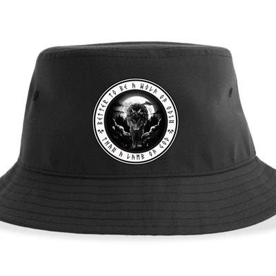Better To Be A Wolf Of Odin Than A L.A.M.B Of God Sustainable Bucket Hat