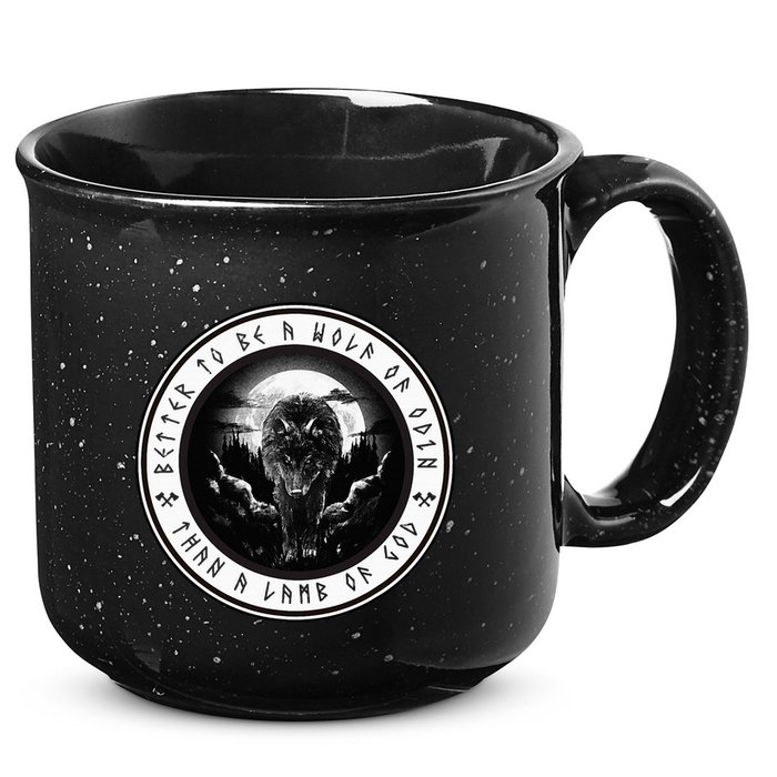 Better To Be A Wolf Of Odin Than A L.A.M.B Of God 15oz Campfire Ceramic Mug