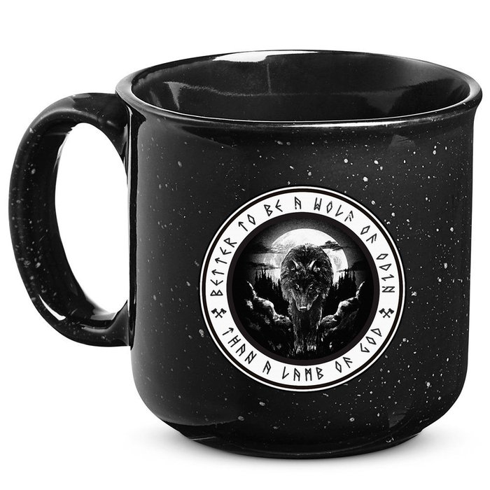Better To Be A Wolf Of Odin Than A L.A.M.B Of God 15oz Campfire Ceramic Mug