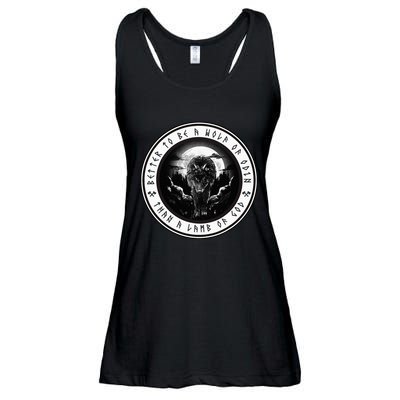 Better To Be A Wolf Of Odin Than A L.A.M.B Of God Ladies Essential Flowy Tank