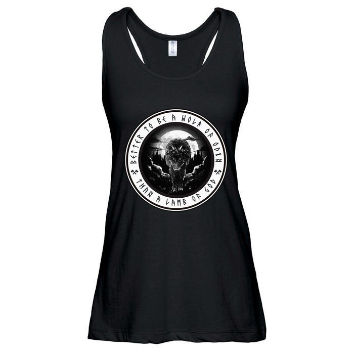 Better To Be A Wolf Of Odin Than A L.A.M.B Of God Ladies Essential Flowy Tank