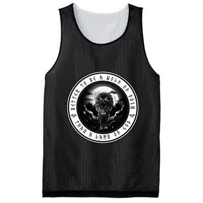 Better To Be A Wolf Of Odin Than A L.A.M.B Of God Mesh Reversible Basketball Jersey Tank