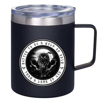 Better To Be A Wolf Of Odin Than A L.A.M.B Of God 12oz Stainless Steel Coffee Mug